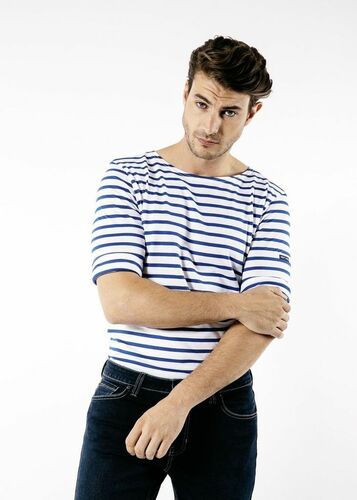 Saint James Herren Shirt d�nn gestreift 100% Baumwolle Gr.M, Gr.L, Gr.XL, Gr.XXL, Gr.3XL, Gr.4XL