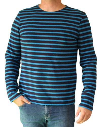 Saint James Herren Shirt gestrickt Meridien Moderne 6870 gestreift 100% Baumwolle Gr.M, Gr.L, Gr.XL, Gr.XXL, Gr.3XL, Gr.4XL 