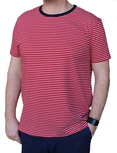 Sea Ranch Hr. T-Shirt rot wei� gestreift maritimes Shirt Gr.M, Gr.L, Gr.XL, Gr.XXL, Gr. XXXL