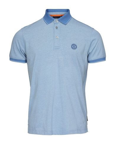 Sea Ranch Hr. Poloshirt blau melange 100% Baumwolle, Polokragen, Herrenmode Gr.M, Gr.L, Gr.XL, Gr.XXL, Gr. XXXL