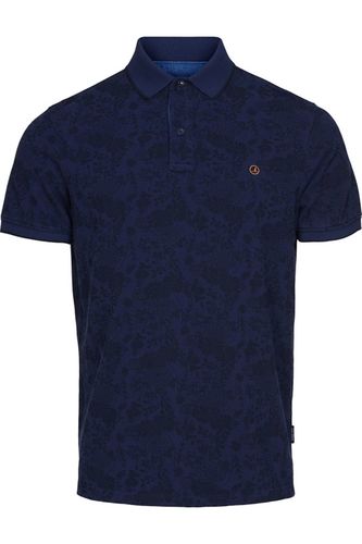 Sea Ranch Hr. Poloshirt indigo mit floralem Print 100% Baumwolle, Polokragen, Herrenmode Gr.M, Gr.L, Gr.XL, Gr.XXL, Gr. XXXL