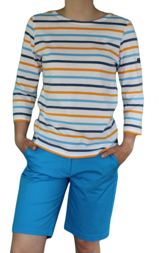 Saint James Da. Shirt gestreiftes maritimes Bretagne Shirt 100% Baumwolle 