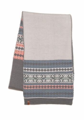 Brakeburn Damen Strickschal natur beige Schal Strick kuschelweich Norwegermuster