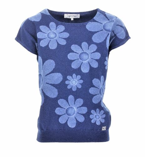 PIECE OF BLUE Damen Strickpulli indigo Muster Gr.S, M, Gr.L, Gr.XL, Gr.XXL