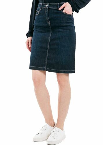 Saint James Jeansrock klassisch dark denim dunkelblau 5 Pocket 