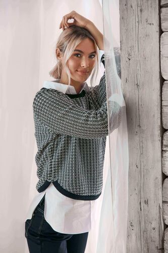 Red Green Damenstrickpulli leicht Marlee 