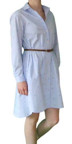 Sea Ranch maritimes Damen Blusenkledi mit Vogel Print und superd�nnen Streifen Gr. S, M, L, XL, XXL