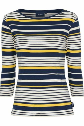 Sea Ranch Da. Shirt 3/4 Arm gelb navy ecru Streifen maritimes Shirt Gr.S, Gr.M, GR.L, Gr.XL, Gr.XXL, Gr.XXXL 