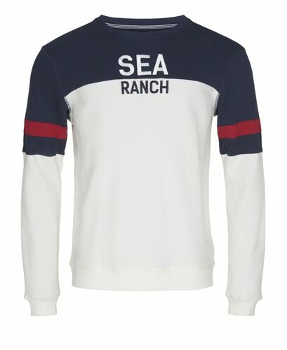 Sea Ranch Herren Sweatpulli maritim  d�nne Baumwolle Reiskornoptik