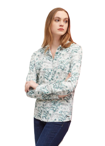 Saint James Damen Bluse floral gr�n wei� Gr. 36, 38, 40 42, 44, 46