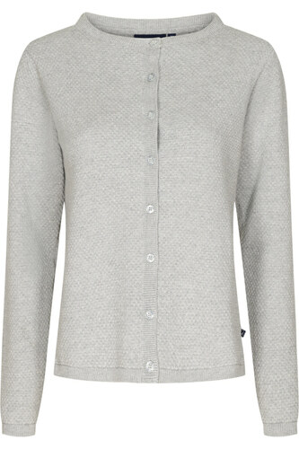 Sea Ranch d�nne Strickjacke grau melange mit Knopfleiste gut zu kombinieren 100% Baumwolle 