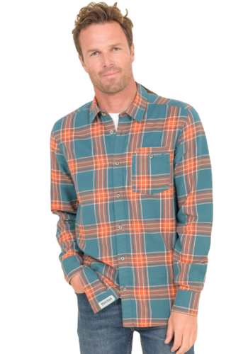 Brakeburn Herren Hemd Holzf�ller Baumwollflanell Karo Kent Kragen Brusttasche mit Knopf Gr.M,Gr.L, Gr.XL, Gr. XXL, Gr. XXXL