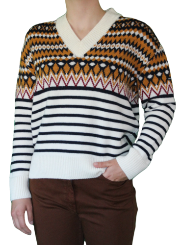 Saint James Damen Pullover Troyer natur  Gr.M, Gr.L, Gr.XL, Gr.XXL, Gr.XXXL