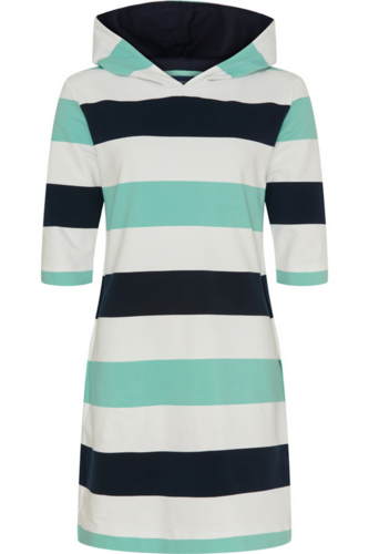 Sea Ranch maritimes Damen Hoodie Kleid Blockstreifen blau wei� rot Gr. S, M, L, XL, XXL