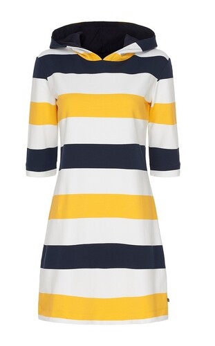 Sea Ranch maritimes Damen Hoodie Kleid Blockstreifen blau wei� rot Gr. S, M, L, XL, XXL