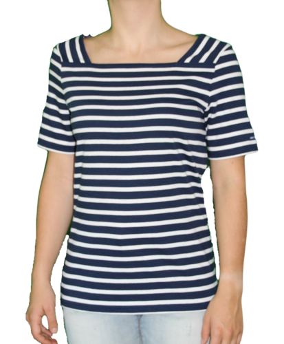 Saint James Da. Shirt Pleneuf Coton R gestreiftes maritimes Bretagne Shirt