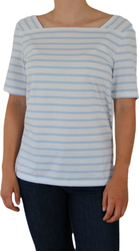 Saint James Da. Shirt Pleneuf Coton R gestreiftes maritimes Bretagne Shirt 