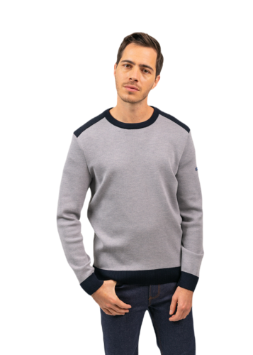 Saint James 0782 Tullins Herren Pullover Rundhals Strickpullover Mnner 100% Wolle klassisch