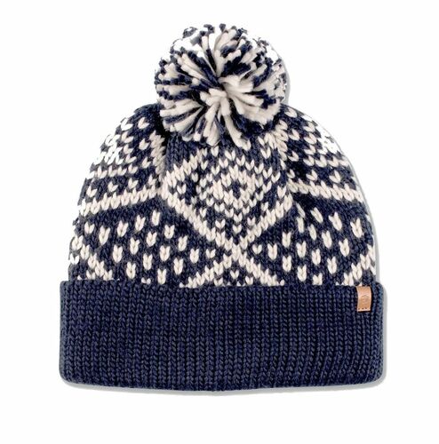 Brakeburn M�tze mit Bommel Norwegermuster Unisex Einheitsgr��e weich Bommelm�tze Winterm�tze