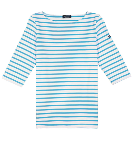 Saint James Da. Bretagne Shirt 3/4 Arm navy wei� Anti UV Polyamid 