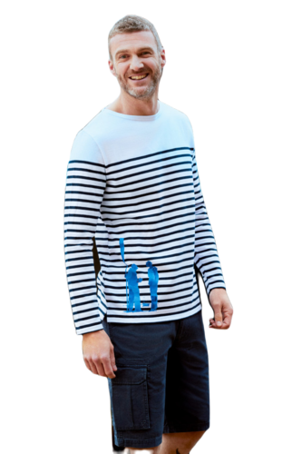 Mousqueton Herren Shirt Mario Flahault Jersey 100% Baumwolle Ringelshirt