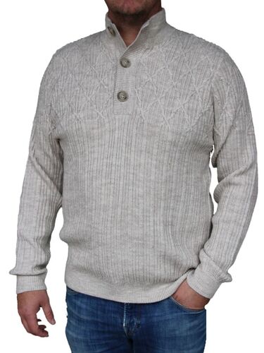 Saint James Herren Pullover Troyer natur  Gr.M, Gr.L, Gr.XL, Gr.XXL, Gr.XXXL