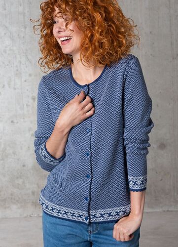Heideknigin Strickjacke Yuma 100% Baumwolle klein gemustert