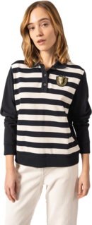 Saint James Da. Poloshirt maritim gestreifte Front