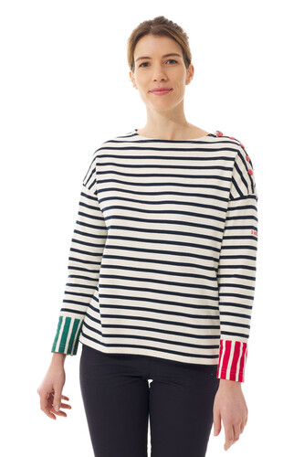 Mousqueton Damen Shirt Madalen Klassik Rundhals Schulterkn�pfe Gr.36, Gr.38, Gr.40, Gr.42, Gr.44, Gr.46