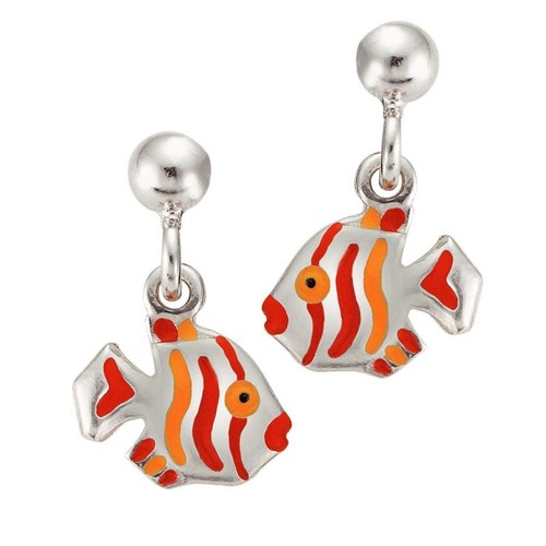 Scout Kinder Ohrringe Ohrstecker Silber Fisch rot M�dchen 262134100