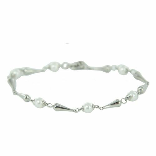 Skagen Damen Armband silber Perlen JBSS032