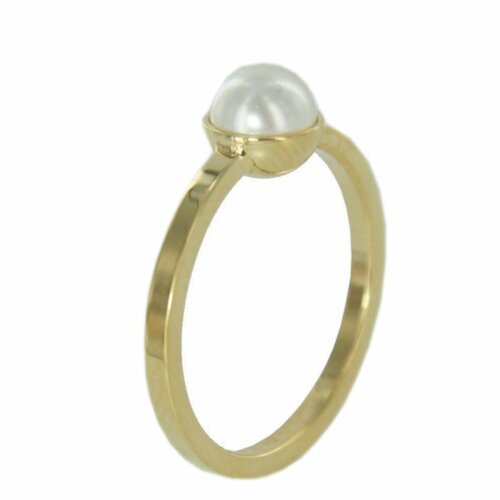 Skagen Damen Ring gold Perle weiss JRSG035