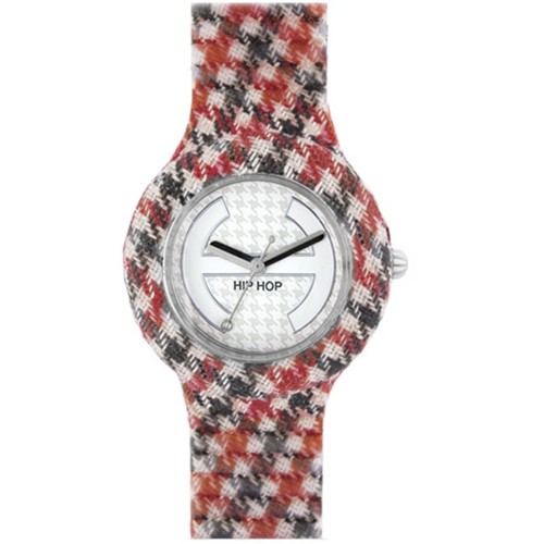 Hip Hop Uhr Silikonuhr Pied de Poule small HWU0373 alors cest rouge