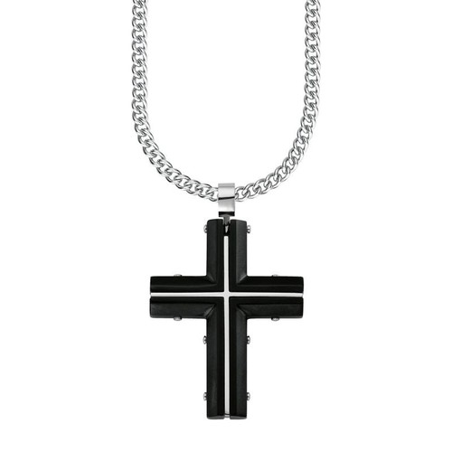 Halsketten Jewel Kreuz Herren IP bestellen | black Kette SO1203/1 Edelstahl s.Oliver 508476 direkt -