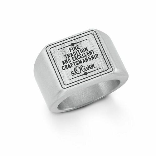 s.Oliver Jewel Herren Ring Edelstahl Gr. 62 SO1210/2 - 507875