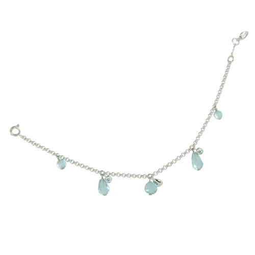 Fossil Damen Armband Silber Zirkonia Glassteine facettiert JFS00091040