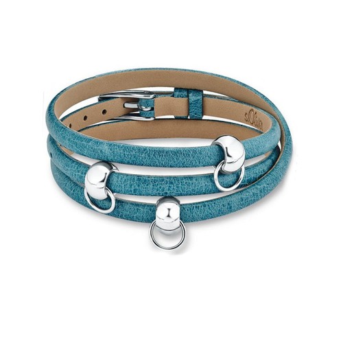 s.Oliver Jewel Damen Charms Armband Edelstahl Leder SOCHB/39 - 437796