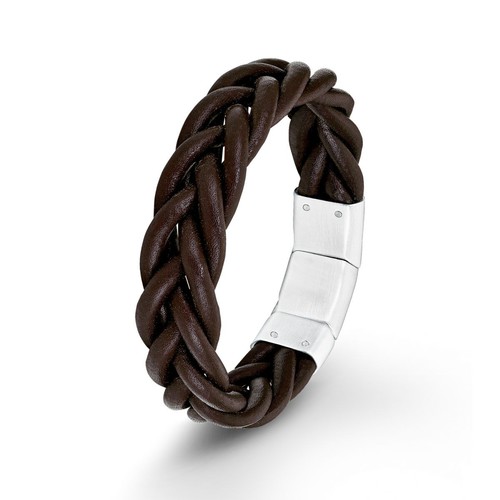 s.Oliver Jewel Herren Armband Leder braun SO1389/1 - 9025497