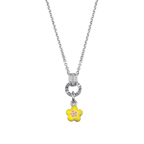 Scout Kinder Halskette Kette Silber Blume gelb Girls M�dchen 261102200