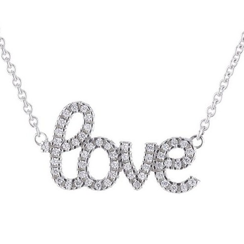 Esprit Damen Kette Collier Silber Zirkonia Lucky Love ESNL92421A400