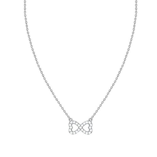 Esprit Damen Kette Collier Edelstahl Zirkonia Eternal Love ESNL03262A420