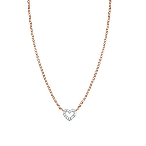Esprit Damen Kette Collier Silber Ros� Zirkonia Pico Love ESNL93375C420