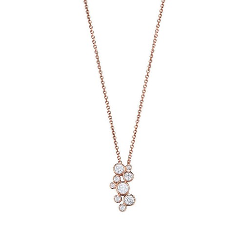 Esprit Damen Kette Collier Silber Ros� Zirkonia Symphony ESNL93226C420