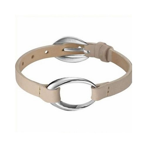 Esprit Damen Armband Leder Edelstahl Ovality beige ESBR11423D200