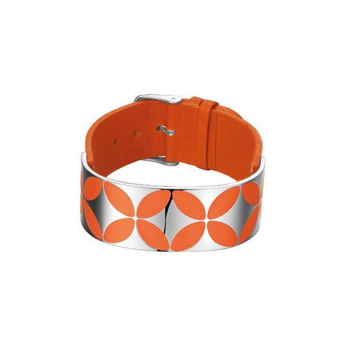 Esprit Damen Armband Leder Edelstahl Thriving flora orchid ESBR11431B200