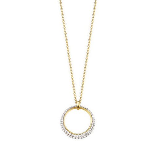 Esprit Collection Damen Kette Collier Silber Gold Delia ELNL92698D420