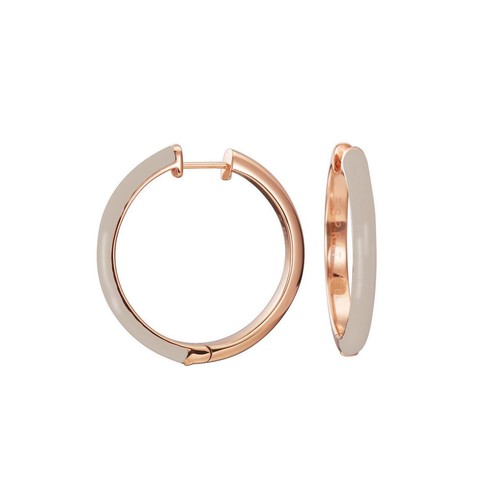 Esprit Damen Ohrringe Creole Edelstahl Ros� Fancy beige ESCO11656I000