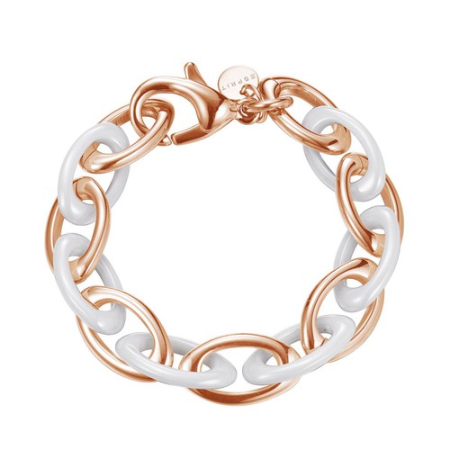 Esprit Damen Armband Pure Ceramic white Ros� Edelstahl ESBR11432C210