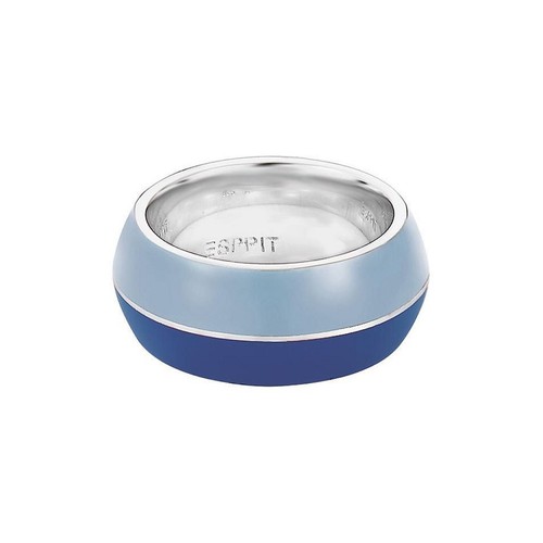 Esprit Damen Ring Edelstahl Marin 68 hellblau / dunkelblau ESRG11563D