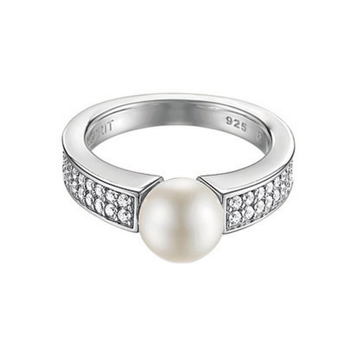 Esprit Damen Ring Silber Zirkonia Precious Glam Sunset wei� ESRG91587A1